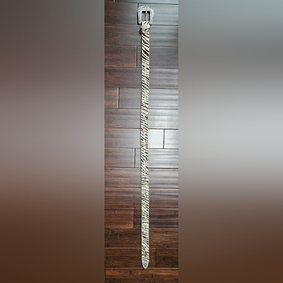 Women's Atlas Cowgirl Belt Zebra Print with Stones size XL - Picture 2 of 6